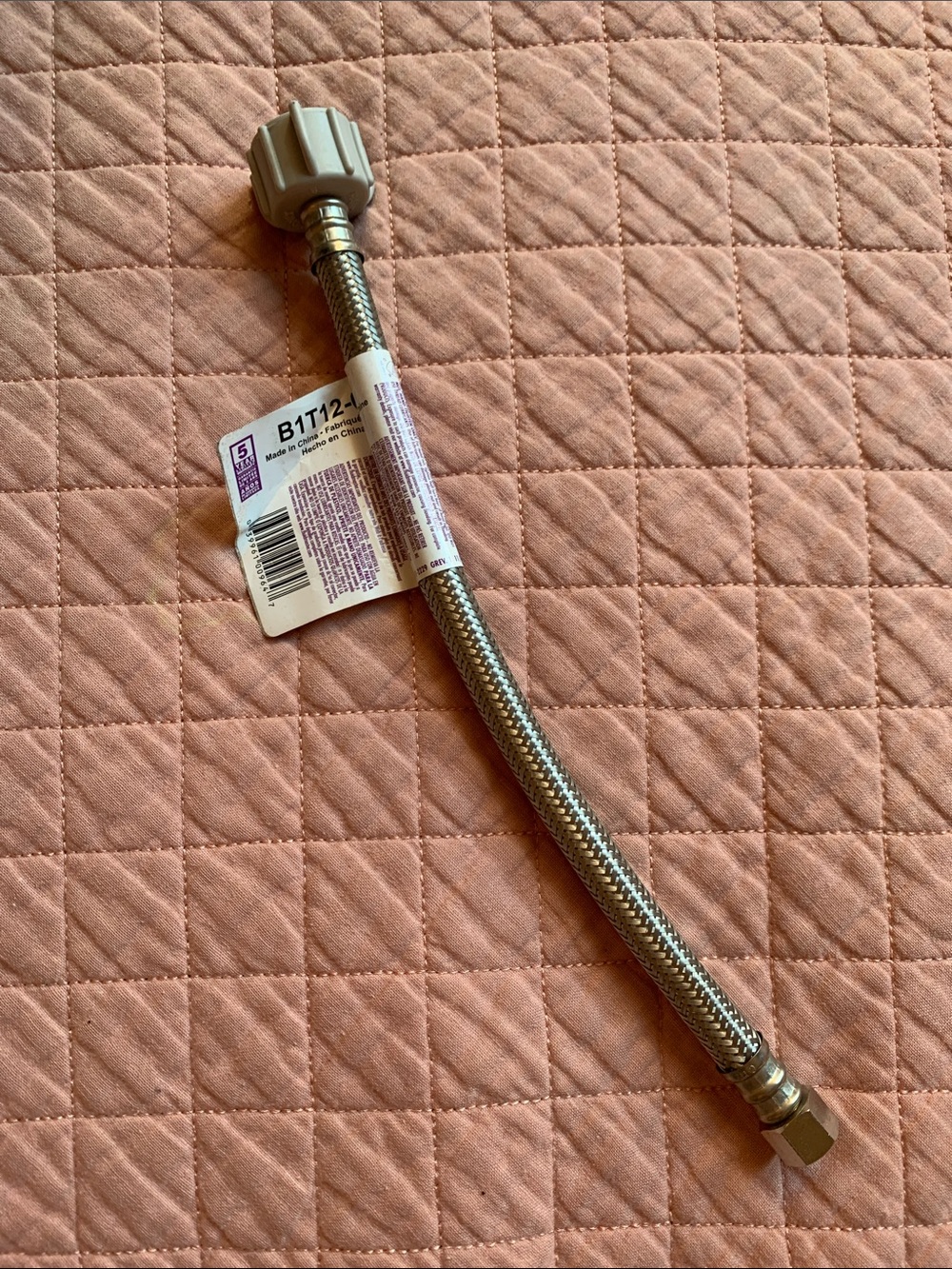 Fluidmaster B1T12-01 Braided Stainless Steel Toilet Water Supply Connector 12"
